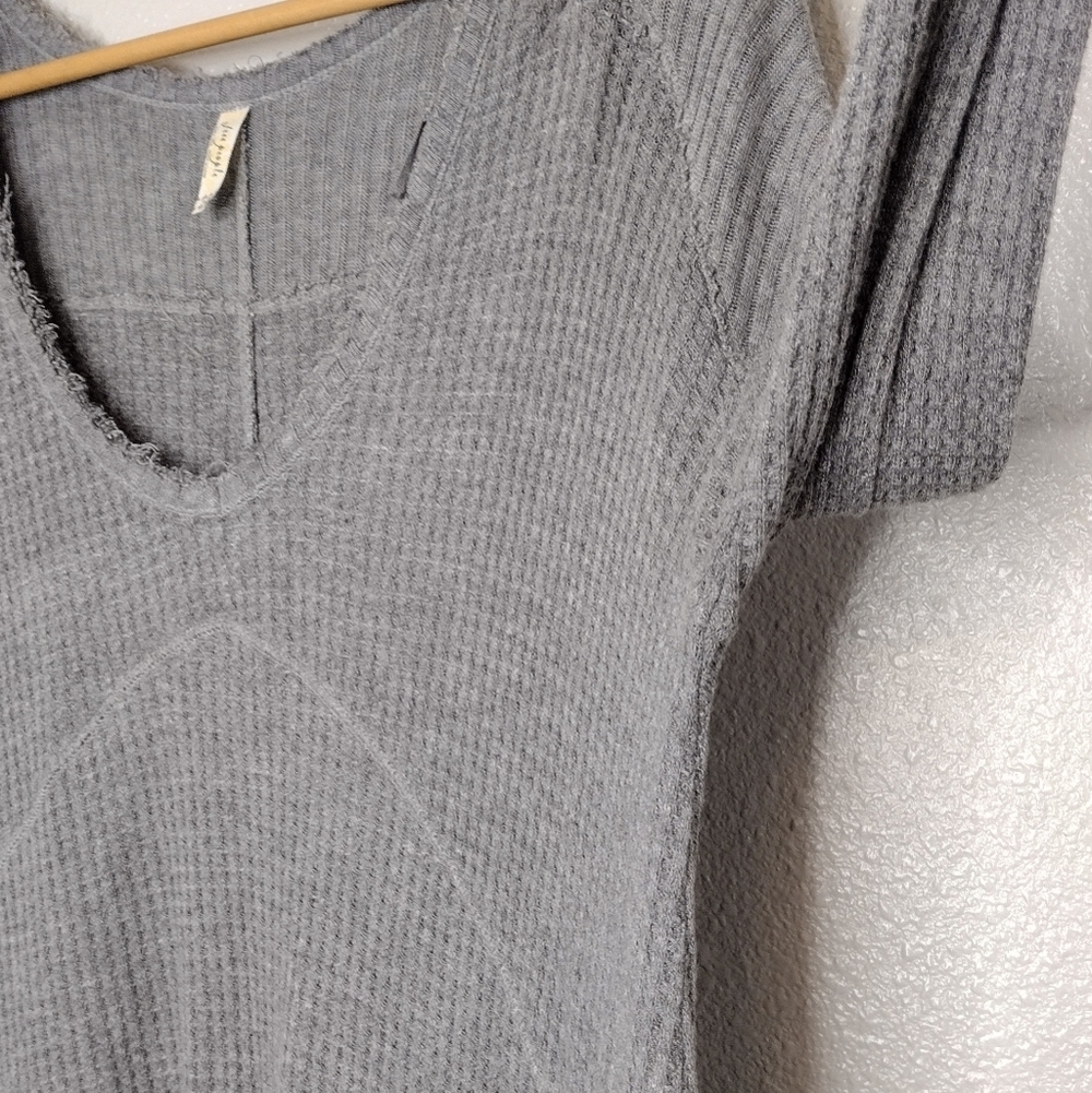 Free People Sunset Park Thermal Knit Boho Pullover Scoop Neck Tunic Size S - Picture 9 of 14